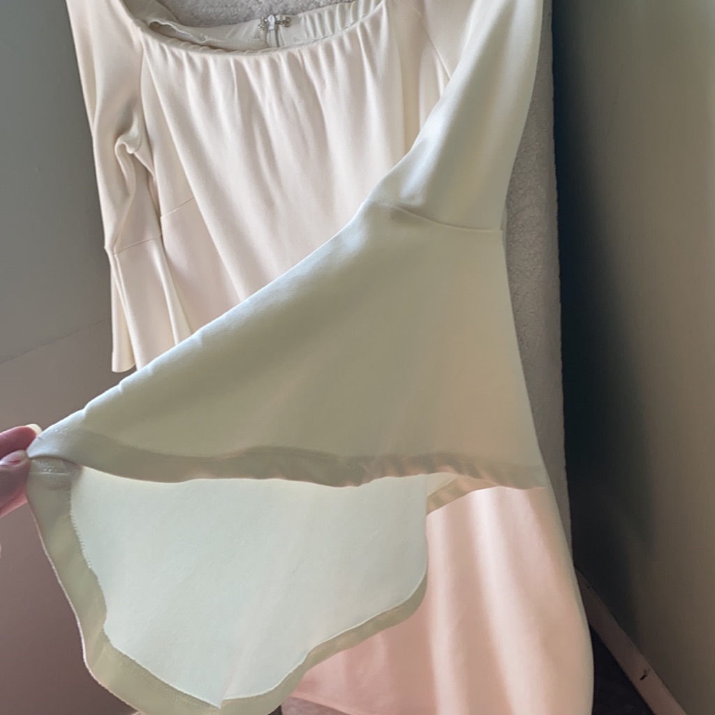 White Dress With Beautiful Sleeves